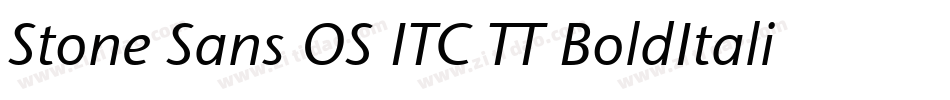 Stone Sans OS ITC TT BoldItalic字体转换